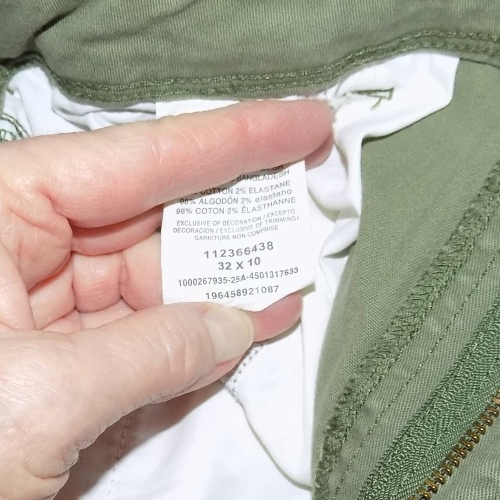 Wrangler Relaxed Fit Cargo Shorts Olive Green Mens 32x10 112366438 - Picture 4 of 6